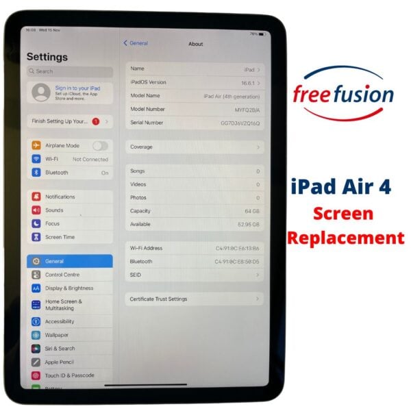 iPad air 4 screen replacement